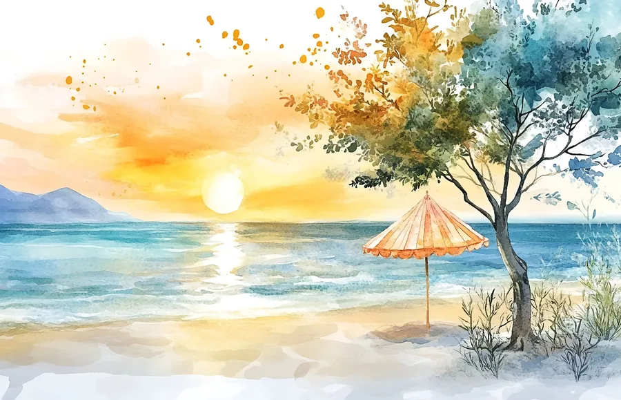 A Parasol by the Sea
