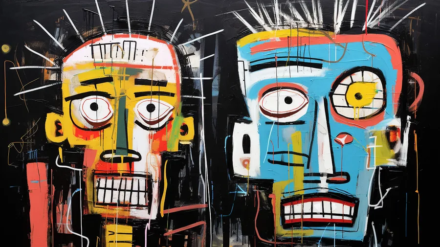 Two Painted Faces