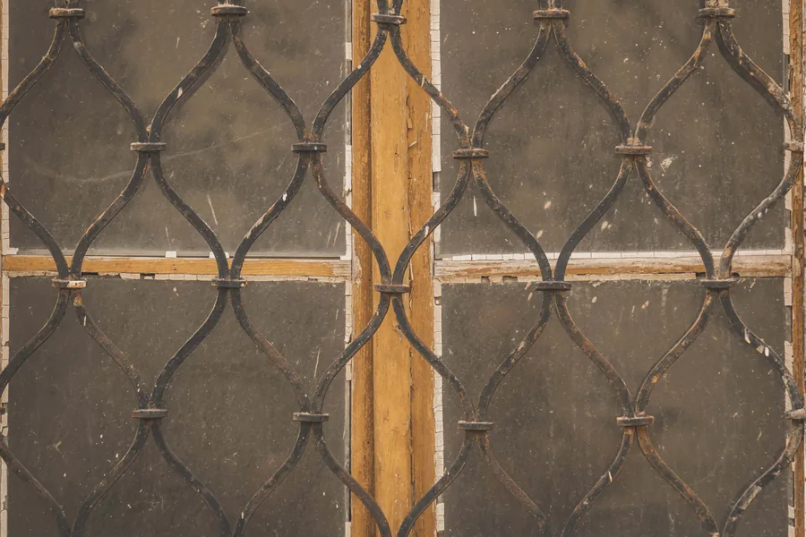 Ironwork Over Old Glass