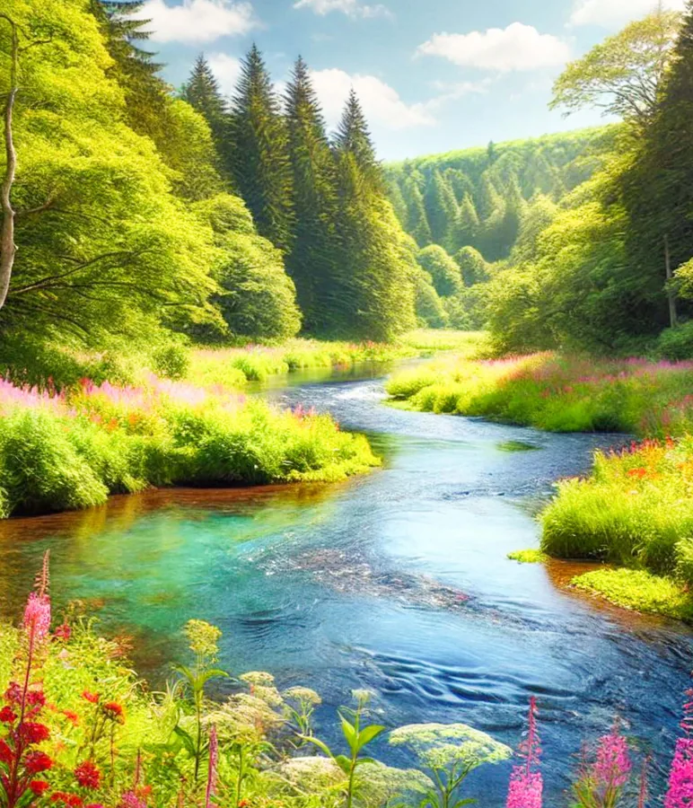 A Stream Through the Meadow