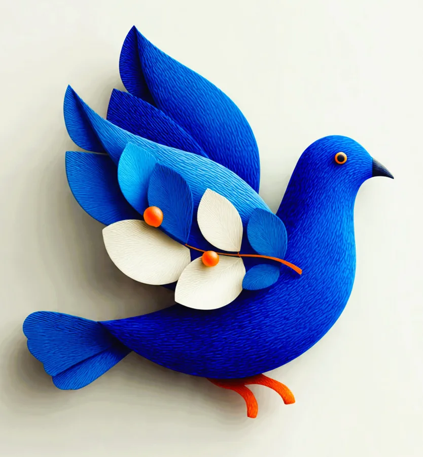 Blue Bird and Blossom