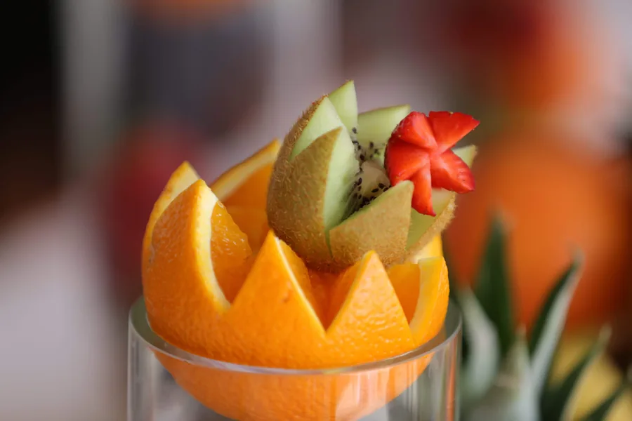 Fruit in an Orange Cup