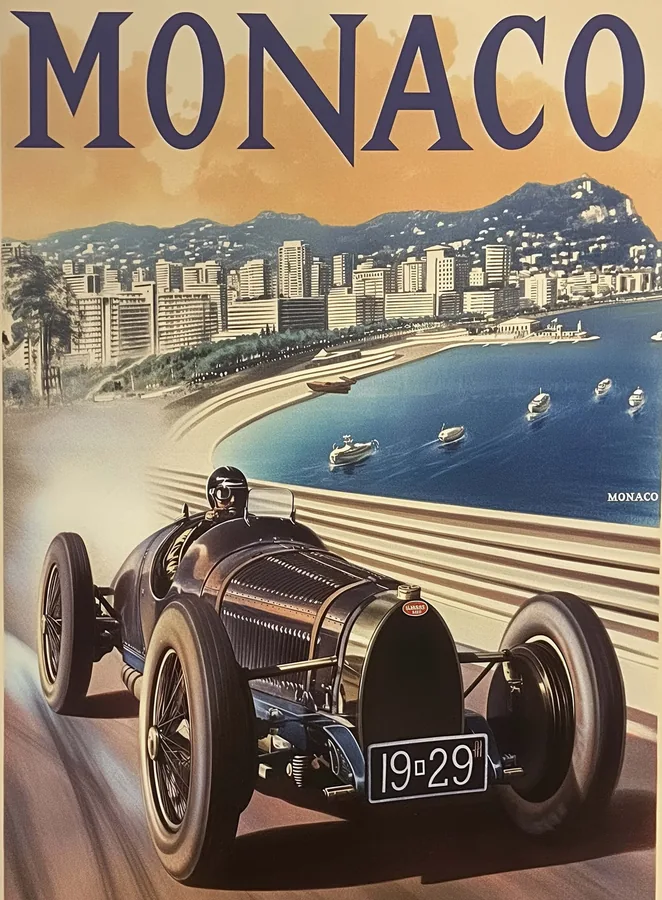 Monaco Racing Poster