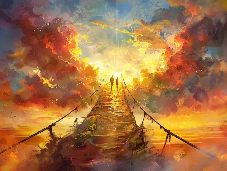 Across the Bridge at Sunset