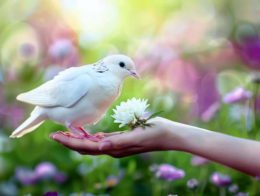 Dove on an Open Hand
